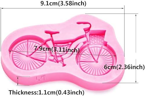 Moule en silicone en forme de vélo avec panier Motif Paris - Nail Gallerys