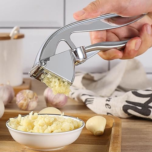 Raopuzi Presse Ail Professionnel Garlic Press Pratique Solide- Nettoyage Facile pour la Cuisine 16X3CM - Nail Gallerys