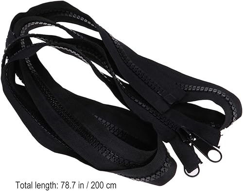 200 Cm à Double Fermeture à Fermeture Éclair Zipper No. 10 Résine à Glissière à Fermeture Éclair à Fermeture Éclair en Plastique Noir pour Coudre de Couchage Bateau Toile - Nail Gallerys