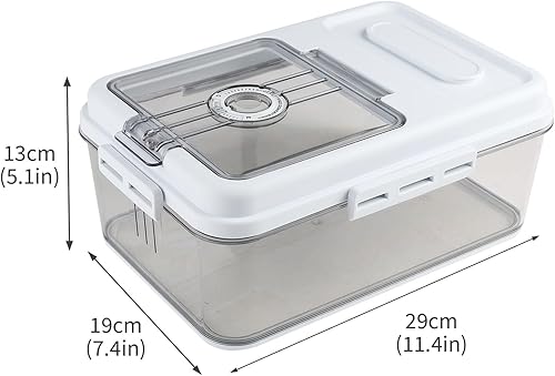 Boîte à Pain Hermétique/Bread Box pour Cuisine, Contenant à Pain Frais avec Couvercle, Stockage Pain Maison, Toast, Cookies, 7L, Grande Boîte de Conservation Alimentaire, Anti-Humidité et BPA Free - Nail Gallerys