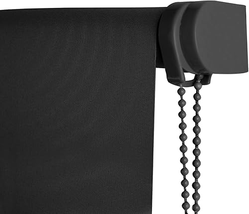 MERCURY TEXTIL - Store Enrouleur translucide uni (Noir, 150 x 180 cm) - Nail Gallerys