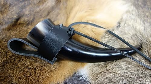 Corne à boire - Corne à hydromel 10 – 90 ml avec passant de ceinture - Nail Gallerys