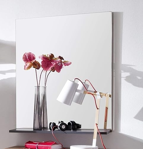 trendteam smart living 174745383 Miroir mural avec grande surface de visualisation, Wotan chêne NB, Gris, 90 x 62 x 102,5 cm - Nail Gallerys