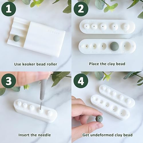 Keoker Outil de perçage pour perles en argile polymère (5 tailles) - Nail Gallerys