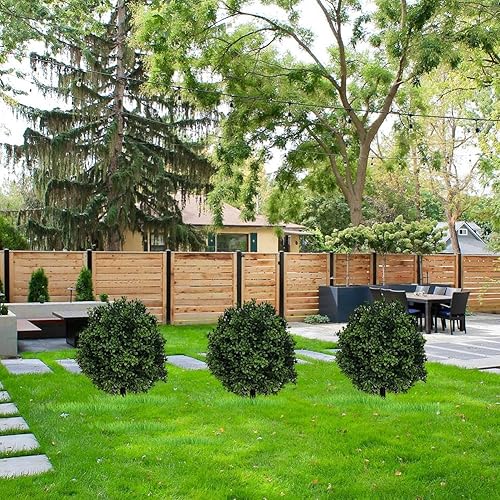 Arbres topiaires de buis artificiels avec piquet, arbustes artificiels résistants aux UV 2025, brosse à plantes artificielles à feuilles persistantes pour décoration intérieure ou extérieure, porche - Nail Gallerys