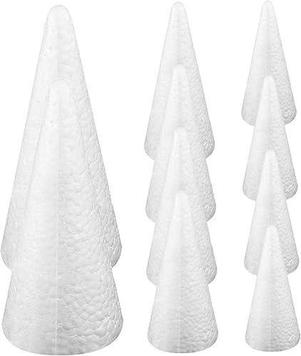 Cônes en polystyrène 10pcs de Mousse pour Les Fournitures d'artisanat de Noël - Nail Gallerys