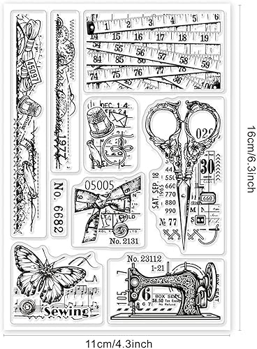 Fournitures de fabrication de cartes, pochoirs de scrapbooking, outils de couture 11 x 16 cm, tampon transparent pour scrapbooking, décoration d'album photo en caoutchouc de silicone transparent - Nail Gallerys