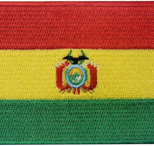 Drapeau de la Bolivie Brodé à Repasser ou à Coudre Bolivien Patch - Nail Gallerys