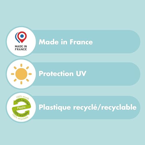 LAGUELLE - Panier Galet avec 48 Pinces Antiglissantes Recyclées - Fabrication Française - Pinces Assorties (Vert et Blanc) - Nail Gallerys