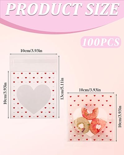 KGDUYC 100 pièces sachets à biscuits autocollants - sachet transparent en forme sachets cellophane sachets en plastique pour sachets à biscuits sachets d'emballage boulangerie sachets cadeaux fête - Nail Gallerys