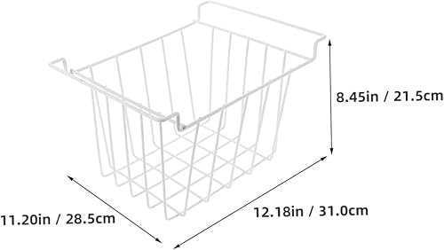 UTHCLO Panier de réfrigérateur bacs de Rangement pour congélateur Coffre Organisateur de congélateur Coffre paniers grillagés pour congélateur étagère de congélateur Le Fer Blanche - Nail Gallerys