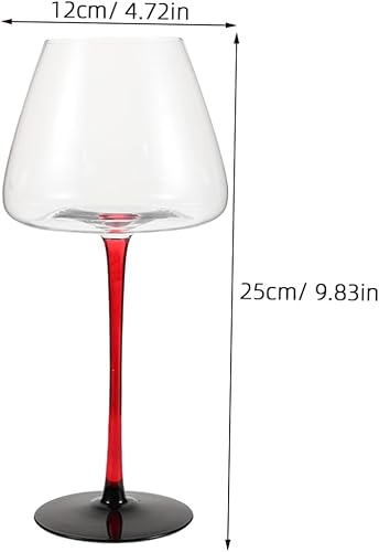 GREENADSCAPE Verres À Vin Rouge Élégants Avec Pied Rouge Verres À Dégustation Cristal Pour Parties Et Célébrations Design Pratique Et Confortable - Nail Gallerys