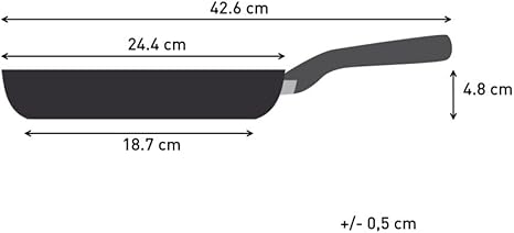 Tefal Titanium Essential Sauteuse 26 cm + couvercle, revêtement antiadhésif, compatible avec toutes les plaques sauf induction, B9413344 - Nail Gallerys