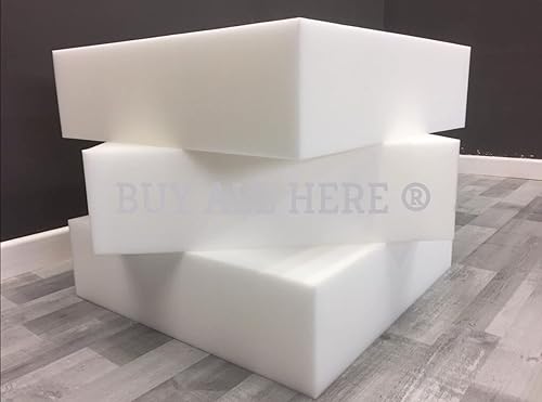 Mousse de rembourrage haute densité de 152 x 51 x 25 cm À découper sur mesure Coussins siège salle à manger tabouret chaise canapés sièges de fenêtre fauteuils en mousse ferme (152 x 51 x 3 cm) - Nail Gallerys