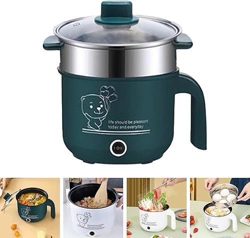 kowaku électrique Ramen Cooker Cuiseur à Riz électrique Appareils de Cuisine pour Soupe, avec cuiseur Vapeur Vert - Nail Gallerys