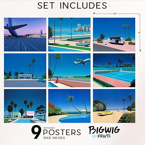 BigWig Prints - Poster Hiroshi Nagai Art Lofi Vaporwave, Impression d'Art Mural, Décoration de Chambre Japonaise - Nail Gallerys