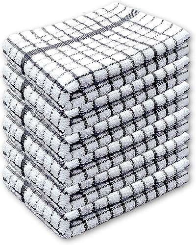 A & B TRADERS Lot de 6 torchons de cuisine, 100 % coton, super absorbants, doux au toucher (rouge) - Nail Gallerys