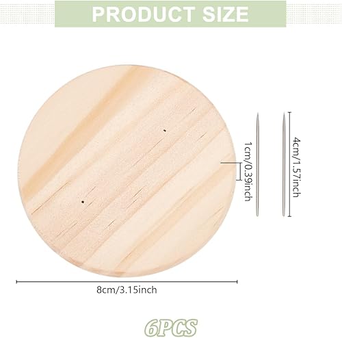 FREEBLOSS Lot de 6 supports de poupée au crochet de 8 cm à double aiguille en acier pour feutrage de poupée, support de poupée avec base en bois pour figurines d'action - Nail Gallerys