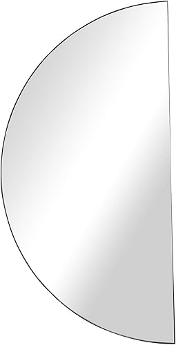 aimuria Miroir Demi-Lune 50x100cm encadrement en métal Noir - Nail Gallerys