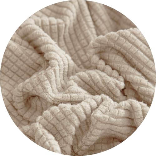 ZYBSLCSY Jacquard élastique Housse Coussin Caravane, Antidérapant Housse Banquette Camping-Car avec Laçage, Housse De Coussin De Canapé Extensible (Taupe,W65-95cm,D65-95cm) - Nail Gallerys