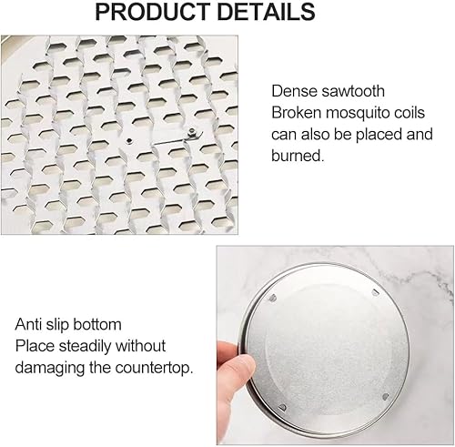 Support Bobine Moustique, Bobine de Moustique, 2 Pièces Porte Encens Spirale, Mosquito Coil Holder, Supports en Spirale Moustiques, Porte-Encens en Métal Classique, Porte-encens Ronds avec Couvercle - Nail Gallerys