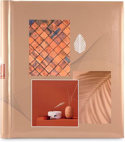 Hama Album Photo Adhésif 28x31cm 'Singo II' (40 photos 10x15cm, 20 pages blanches adhésives, DIY Album Scrapbooking, idée cadeau, Couverture Rigide) Terracotta - Nail Gallerys
