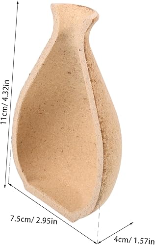 LIFKOME Lot De 4 Vases en Argile Et Bois Bruts, À Faire Soi-même, Décoratifs, pour La Maison, Le Bureau, pour Peindre, Petits Vases À Fleurs - Nail Gallerys