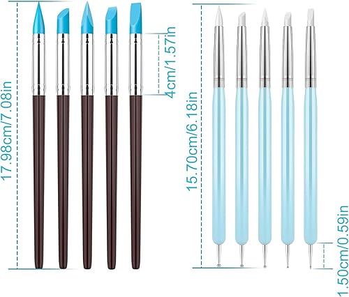 Outil de Sculpture en Argile - Outils de sculpteurs de Cire | Outil de modélisation en polymère | Scraper pour l'art en Relief | Modélisation du Stylo d'approvisionnement pour la Sculpture avec - Nail Gallerys