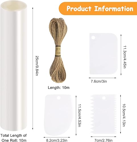 TUFA Rodoide Transparent Patisserie Film 25cm x10m,Rouleaux Rhodoid Patisserie,Colliers à Gâteau Film pour Bordure de Gâteau Réutilisable en Acétate pour Mousse Chocolat Décoration - Nail Gallerys