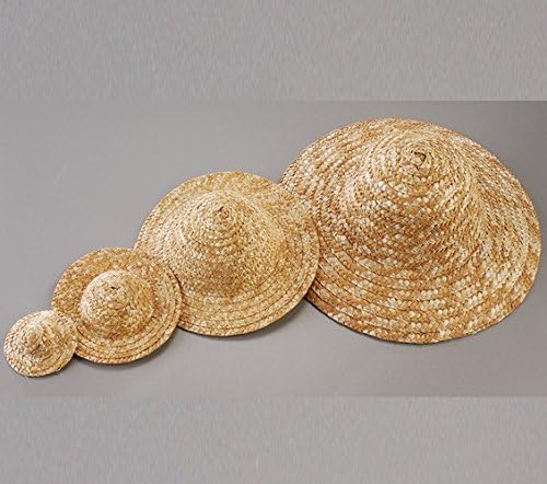Chapeau décoratif en paille, diamètre extérieur 16 cm, naturel clair - Neuf - Nail Gallerys