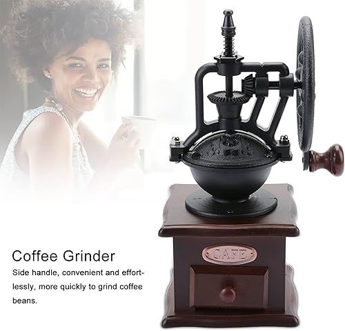 Moulin à café Manuel Broyeur de Grains de Café en Céramiques Portable Réglables Broyeur à Main Rétro Grande Roue Maison Rectifieuse - Nail Gallerys