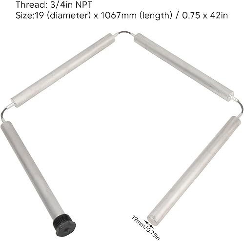 Tige anode flexible pour chauffe-eau de 106,7 cm, ajustement universel, matériau en alliage de magnésium, protection fiable, facile à installer, pour Rheem, AO Smith, Reliance, Richmond, State, GE - Nail Gallerys