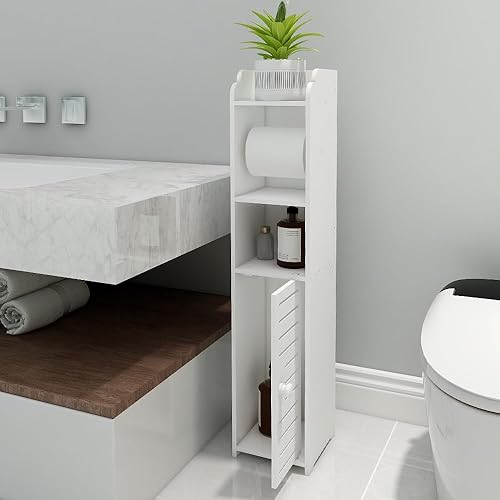 Armoire de Salle de Bain,Meubles colonnes de Salle de Bain, Espace de Rangement Colonne, Salle de Bain/Salon/Porche, Rangement Optimisé/Résistant à l'humidité/Pas Facile à déformer, Blanc (A, Blanc) - Nail Gallerys