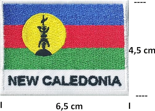 Patche Écusson Nouvelle Calédonie Drapeau Calédonien Océanie Patch Brodé Thermocollant - Nail Gallerys