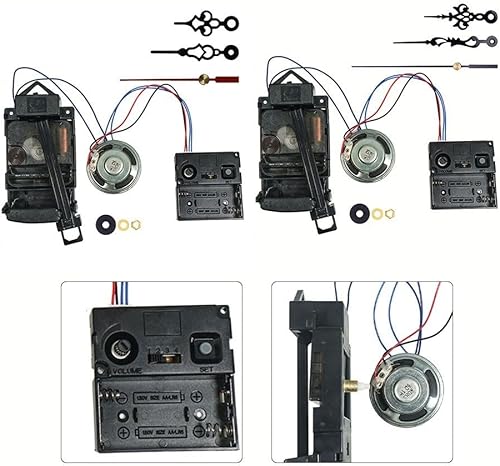 Besttoolifes Mouvement d'horloge à pendule avec boîte à musique - Mécanisme à quartz - Kit d'accessoires d'horloge à monter soi-même (A) - Nail Gallerys