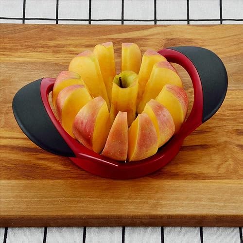 YIQI Trancheuse à pommes, 12 lames Extra Large Carottier à pomme améliorée Trancheuse à fruits en acier inoxydable ultra-tranchante Coupe-pomme, diviseur, pitter pour pommes jusqu'à 4 pouces - Nail Gallerys