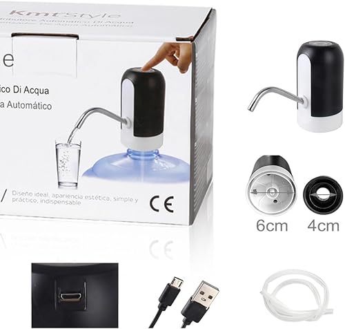 A2ZWORLD, Distributeur d'eau sans fil rechargeable avec micro USB, pompe universelle de bouteille pour camping, école, maison et bureau - Nail Gallerys