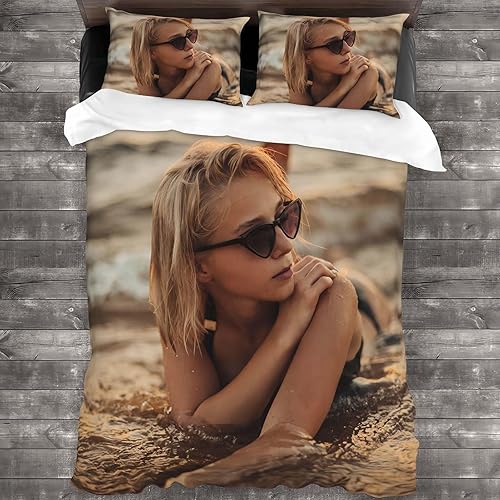 Bbflyper Housse de Couette personnalisée avec Photo/Texte/Logo,Motif à Faire soi-même,Housse de Couette spéciale pour Amis,Couples,bébé,Anniversaire de Mariage,180 x 210 cm - Nail Gallerys