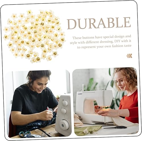 Angoily Lot De 100 Boutons En Plastique En Forme De Marguerite Pour Filles Pour Décoration Couture Loisirs Créatifs Vêtements - Nail Gallerys