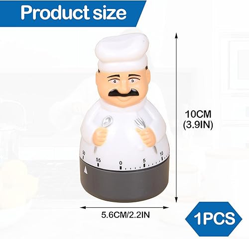 Réveil de Cuisine Mécanique, Minuteur Mécanique, Minuterie à Compte à Rebours de 60 Minutes,Minuterie de Cuisson,Minuteur D'oeufs, Minuteur pour La Cuisine et L'apprentissage - Nail Gallerys