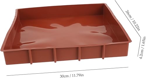 Mobestech Ustensiles de cuisson en silicone plateau moule à pâtisserie cuire moule à gâteau rectangulaire plats à four moule à four plat de cuisson rectangulaire Gel de silice Café - Nail Gallerys