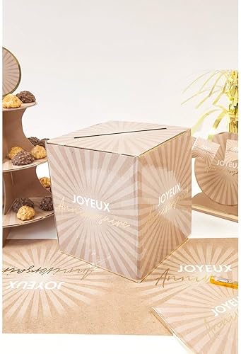 Tendances Fêtes - URNE Carton Anniversaire ÉCLAT 23X20CM - Nail Gallerys