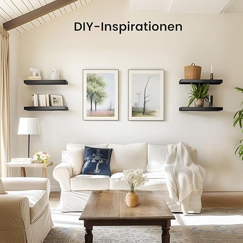 STOREMIC Étagère Murale, Étagères Blanches Murales 40cm, Lot de 1 Étagère Flottante Blanche, Étagère Décorative Moderneavec des Finitions Soignées pour Chambre, Cuisine, Bureau, Salon, etc. - Nail Gallerys