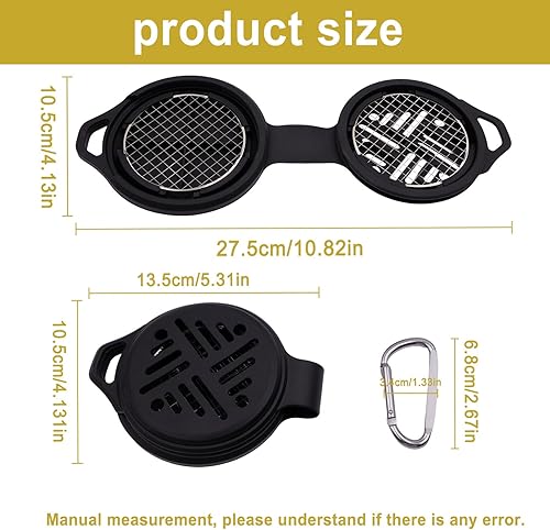 Primasage Support Spirale Anti Moustique, Support de Bobine de Moustique, Porte Encens Spirale Anti Moustique avec Fil de Fer Barbelé et Boucle D'Escalade pour Intérieur et exterieur (Noir) - Nail Gallerys