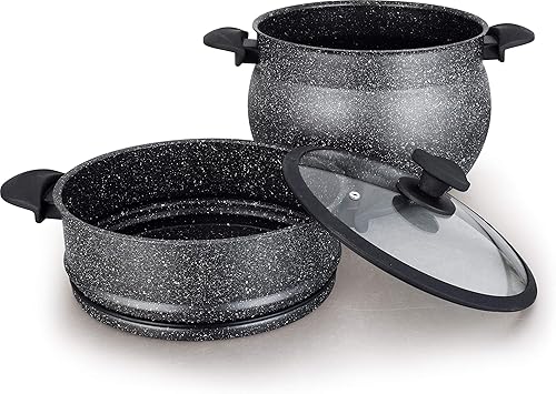 Mayerhoff Couscoussier en Aluminium avec revêtement antiadhésif 10 litres - Nail Gallerys