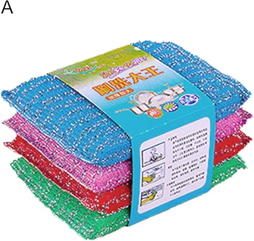 Éponges à récurer multi-usages pour la cuisine en microfibre anti-rayures avec puissance de récurage robuste pour nettoyer sans effort la vaisselle, les casseroles et les poêles, toutes les brosses en - Nail Gallerys