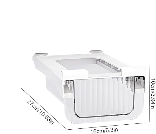 Wrohto Organisateur de tiroir de réfrigérateur, tiroir de réfrigérateur sous étagère, tiroirs de réfrigérateur transparents, organiseurs de réfrigérateur, conteneurs de rangement, bacs de rangement - Nail Gallerys