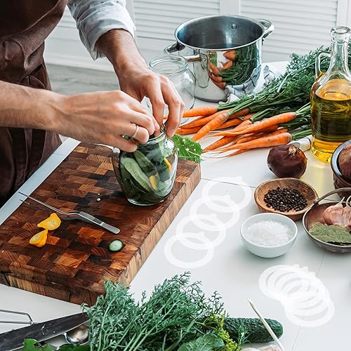 Joints de Bocal de Remplacement, 12 Pièces Anneaux Conservation Silicone pour Couvercles de Bocaux, Bocaux Ronds, 95 x 69 mm, Blanc - Nail Gallerys