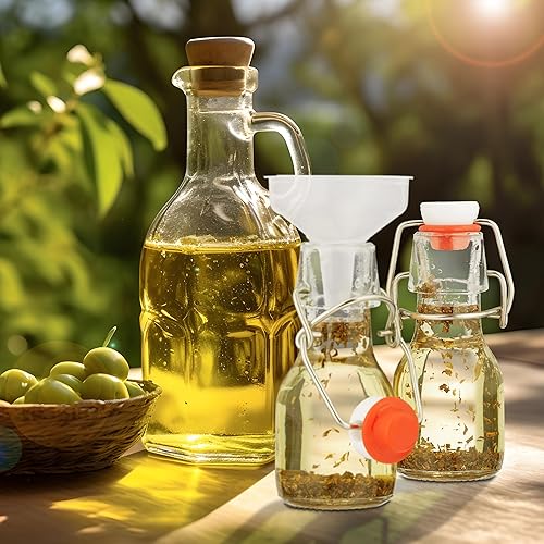 Relaxdays Mini Bouteilles en Verre, Lot de 25, Petites fioles à remplir, 50 ML, Fermeture à étrier, Transparent - Nail Gallerys