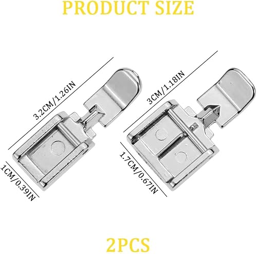 KOZOY Pieds de Machine à Coudre, Pied à Fermeture éclair à Clipser, Fermeture à Glissière Compatible avec Tous Les modèles à Tige Basse Snap-on, Pied de biche pour Singer, Brother, Babylock, Euro-Pro - Nail Gallerys